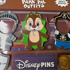 Disney Parks Park Pal Magnet Outfit Dale Costume Disney Trading Pin Set NEW